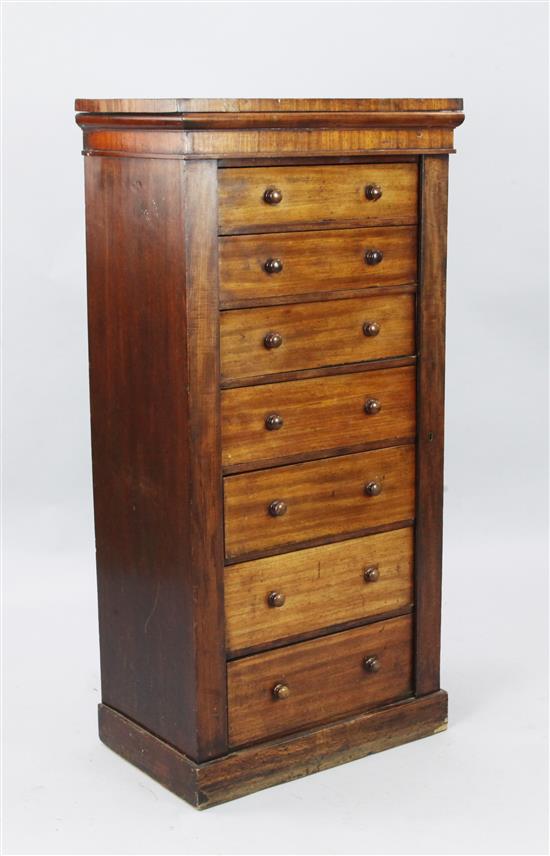 A Victorian mahogany Wellington chest, W. 2ft 1in. D. 1ft 4in. H. 4ft 2.5in.